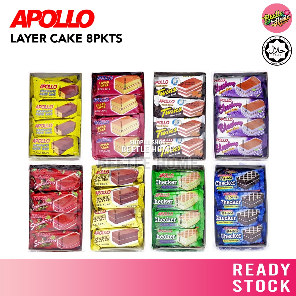 Apollo Layer Cake 8 PCS / Kek Berlapis Snack Gift