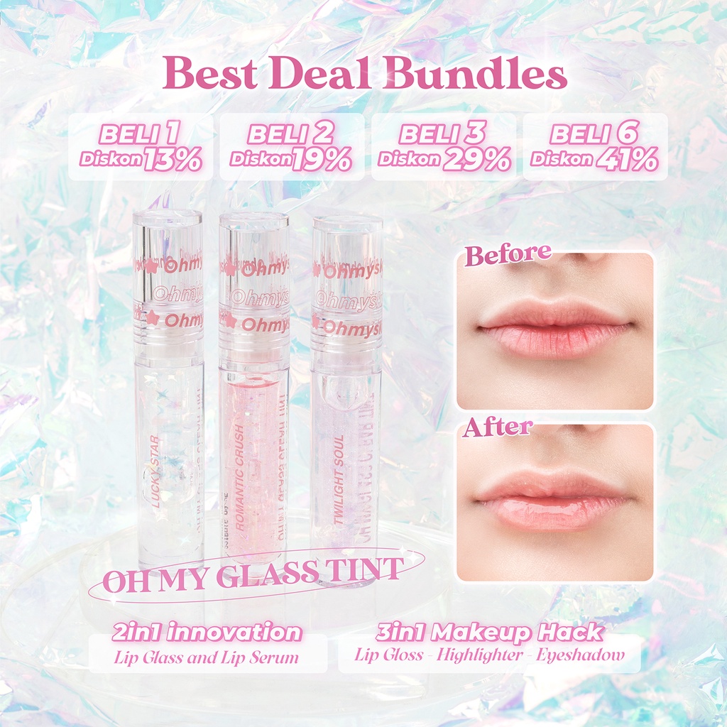 Buy 1 Free 1 Oh My Skin Oh My Glass Clear Tintlip Glasslip Oillip