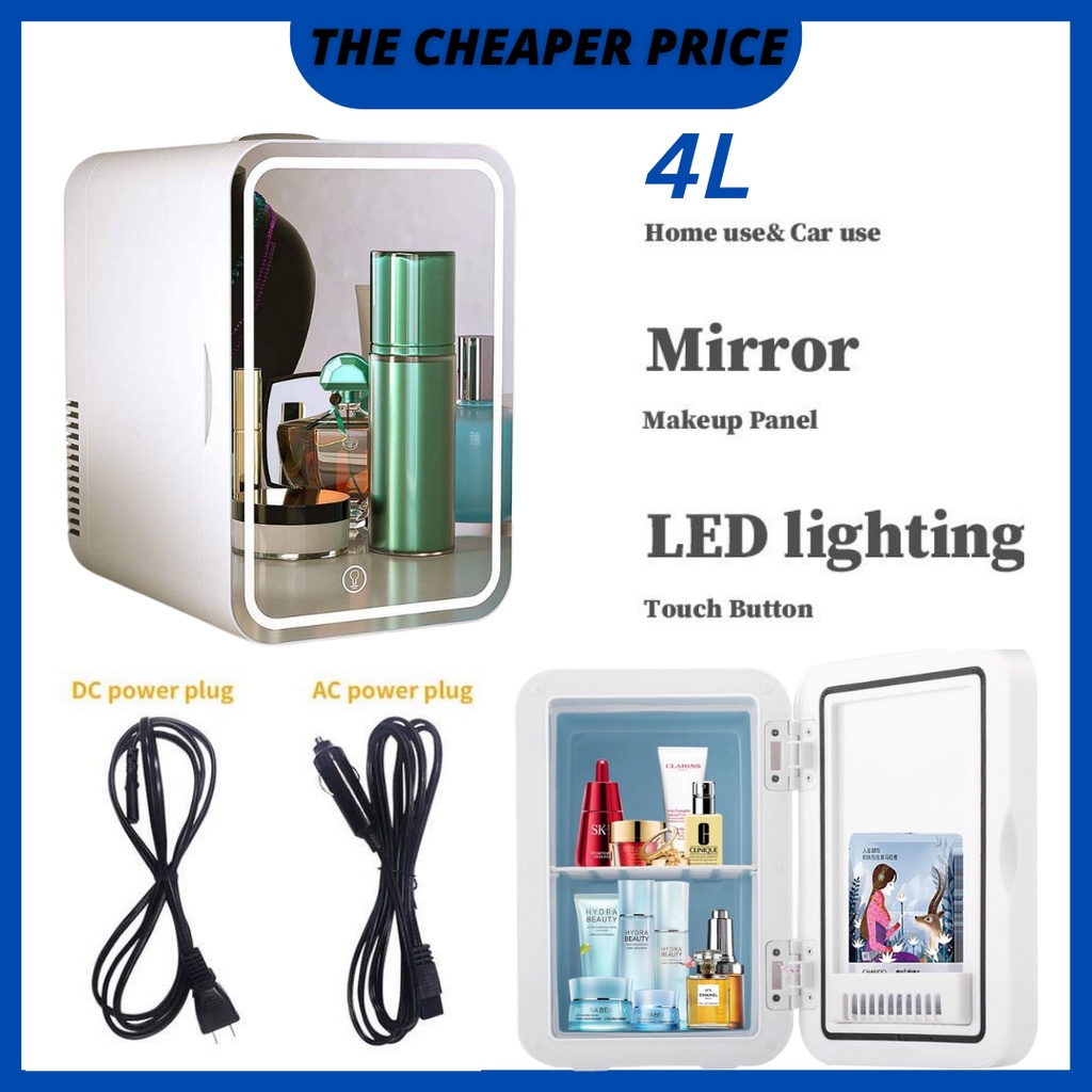 The Cheaper Price 4L Mini Fridge with Makeup Mirror Cosmetic