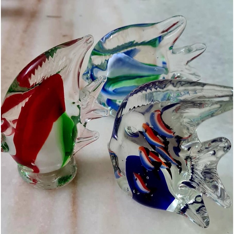 Murano Antic Glass Fish Paperweight Shopee Malaysia