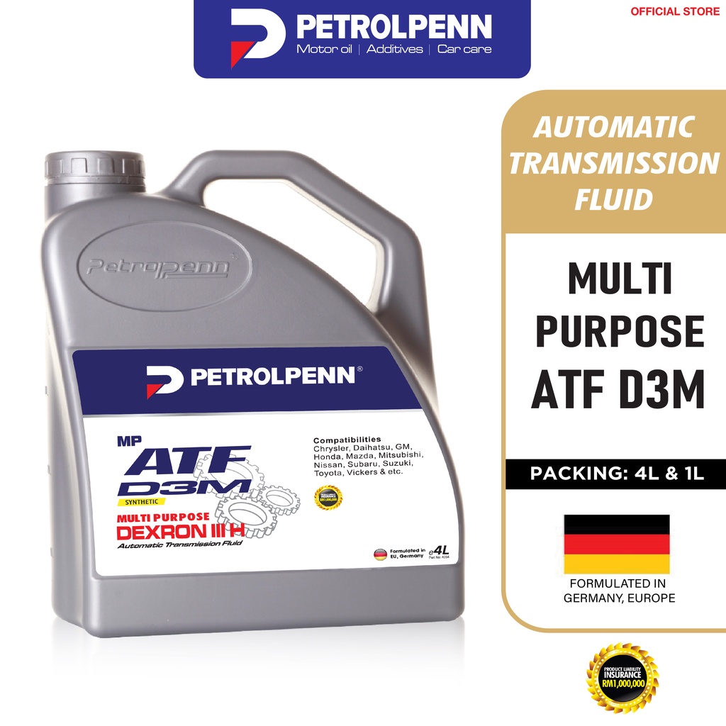 PETROLPENN MP ATF D3M (1L/4L) Fluid Synthetic Shopee Malaysia