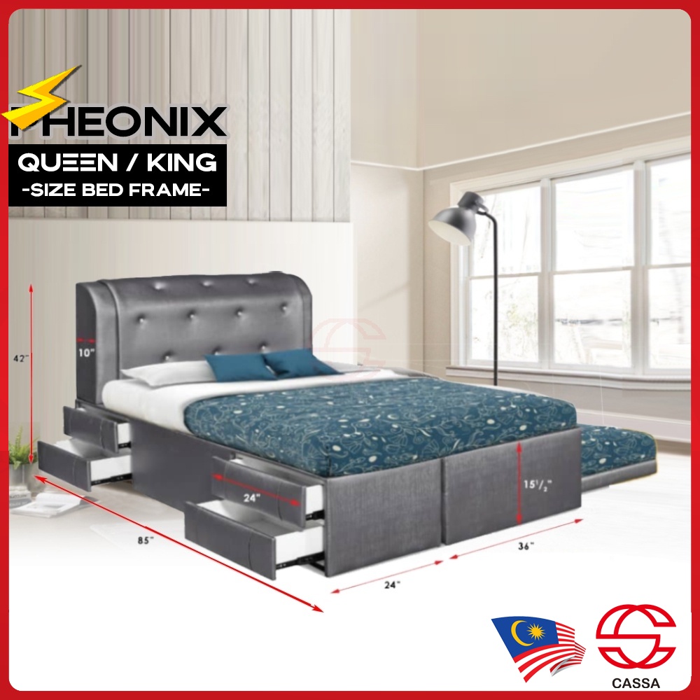 Cassa Heavy Duty Queen/King Headboard Divan Bed Frame Only PlyWood Structurepheonix Shopee