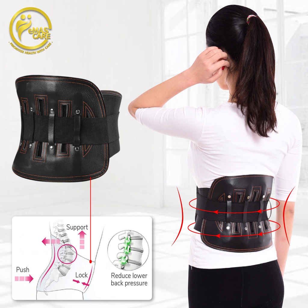 Waist Guard Strap Lumbar Brace Curvy Shaped Steel Plate Posture