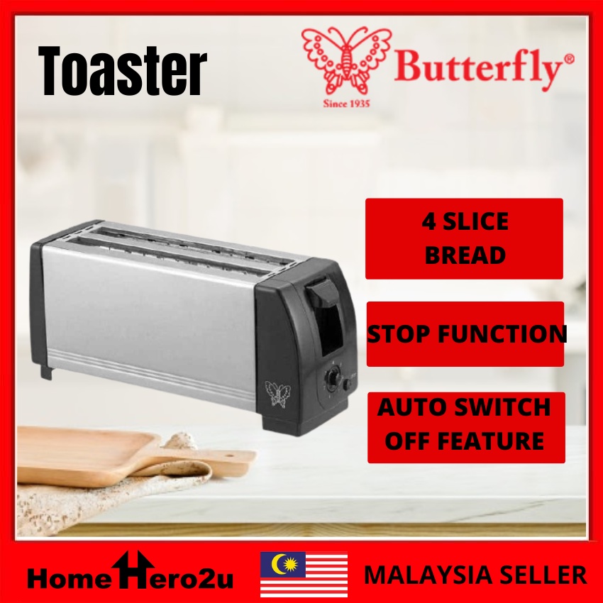 Butterfly B-8064 / BT-8064 4 Slices Toaster 1300W / 2 Slice Toaster Pembakar roti B-8062 BT-8062 - Homehero2u