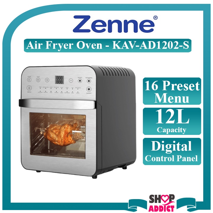 Zenne Air Fryer Oven 12L with Digital Control Panel KAVAD1202S Shopee Malaysia