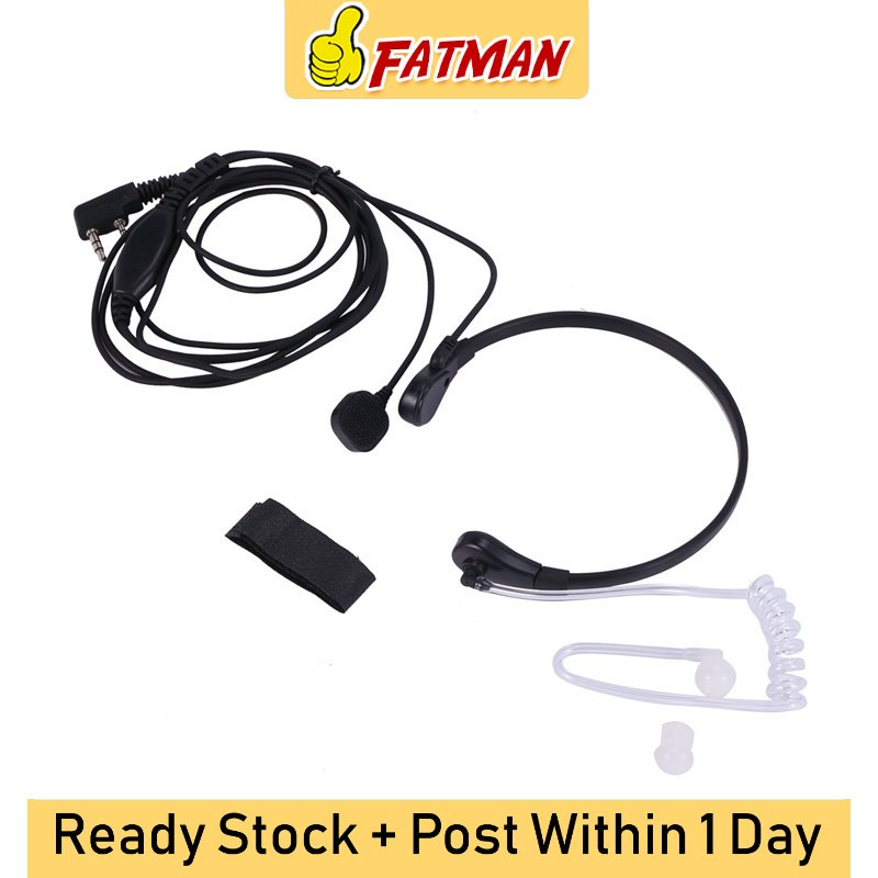 Fatman Biker Motorcycle Motor Throat Vibration PTT Earphone Earpiece Headset K Type Baofeng 2 WAY RADIO WALKIE TALKIE