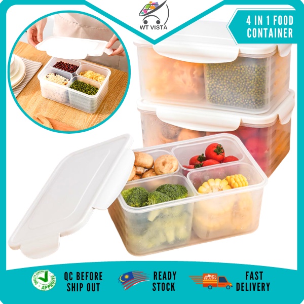 Food Container 4 In 1 Kitchen Refrigerator Food Storage Box Freezer ...