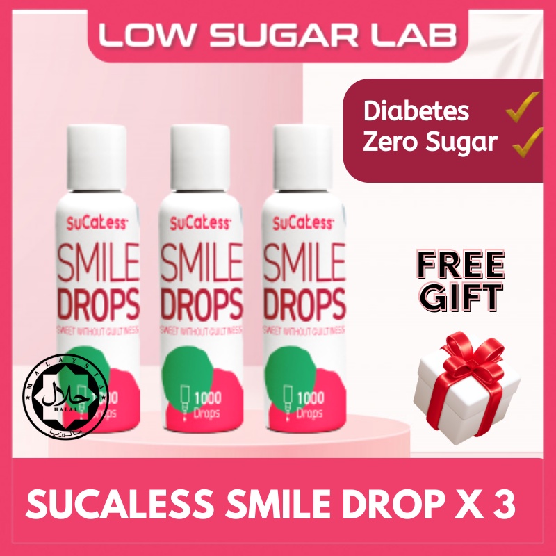 (Bundle Deal) SuCaLess Smile Drop Sugar Liquid Drop 25ml [Zero Calorie Sugar 0 Calories Sugar