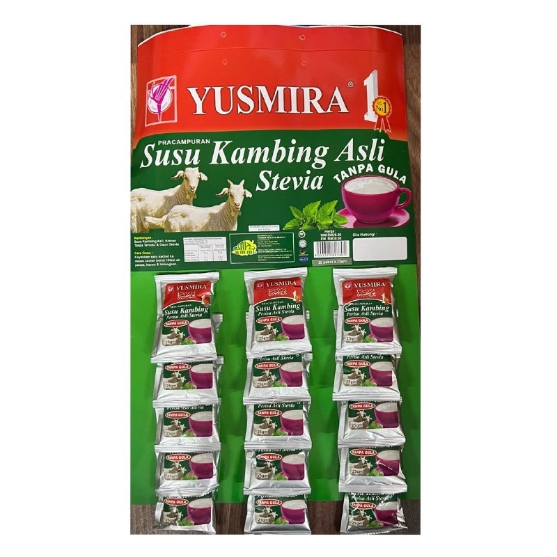 yusmira susu kambing perisa asli stevia (tanpa gula
