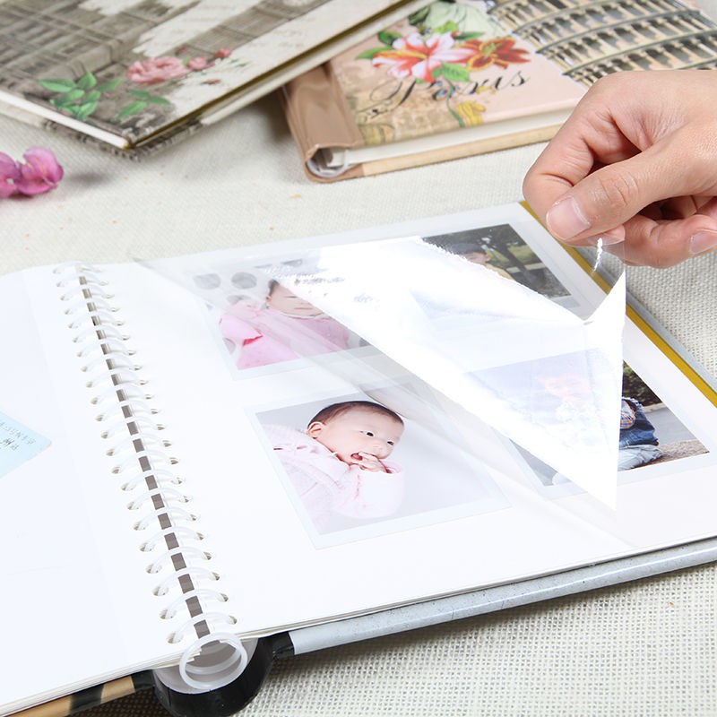 ✚☼Memoirs DIY Paste Album Book Interstitial Polaroid Couples Hmade Family Covered Memorial Album Gi回忆录DIY粘贴式相册本插页式拍立得