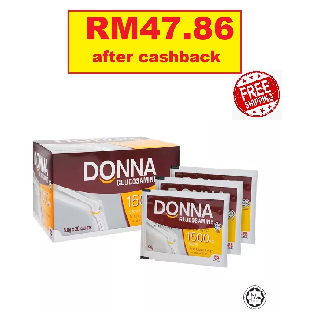[RM47.86 after cashback] DONNA GLUCOSAMINE SACHET 1500MG 30 PACKET/BOX