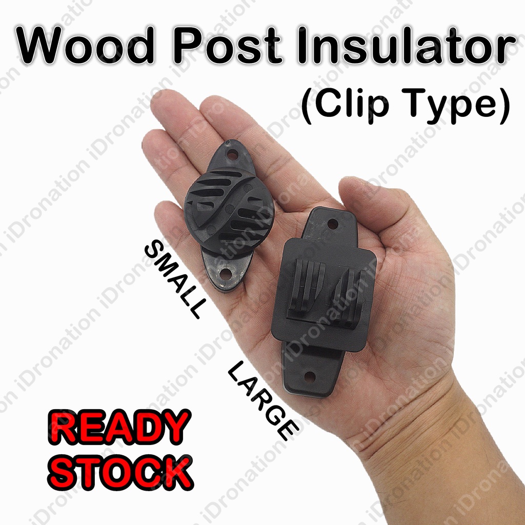Clip Wood Post Insulator Electric Fence Clips Fencing Pagar Elektrik Api Tiang Tali Poliwire Polywire Poly Poli Wire