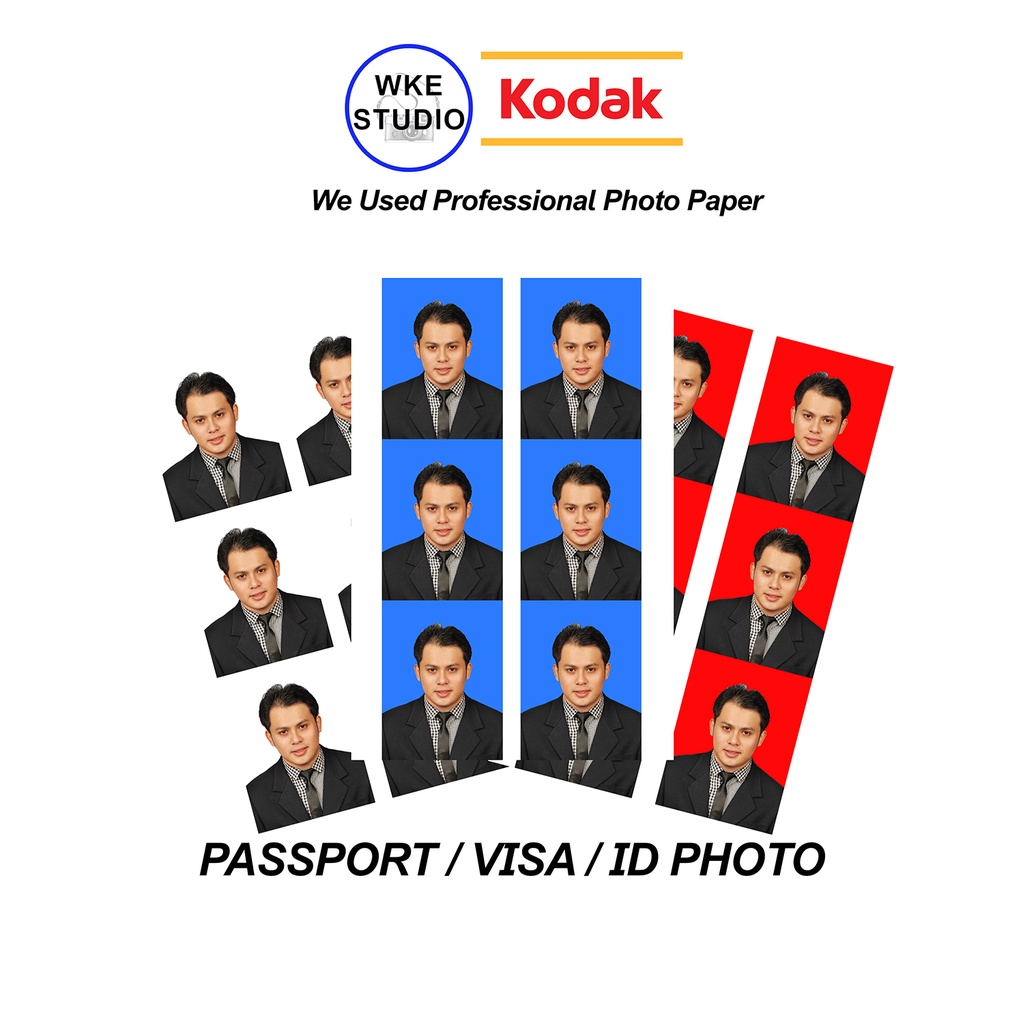 Passport Photo / Gambar Passport (Waterproof) (Free Edit Background