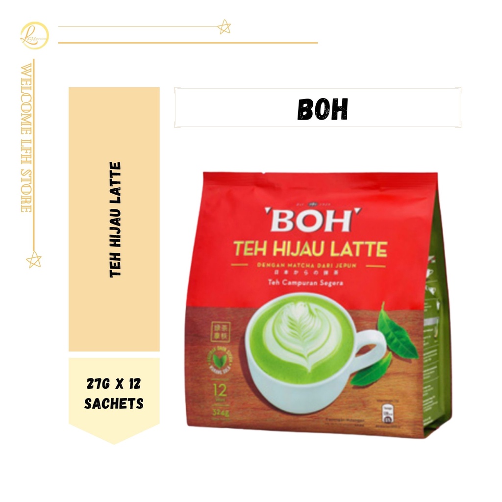 Boh Green Tea /Teh Hijau Latte (27g x 12s) Shopee Malaysia
