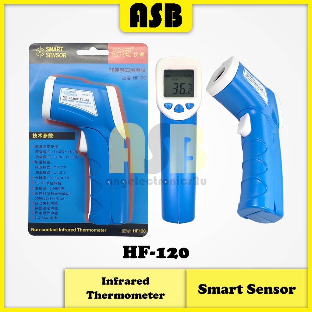 (1pc) Smart Sensor Infrared Thermometer HF-120 ( 362002182 )