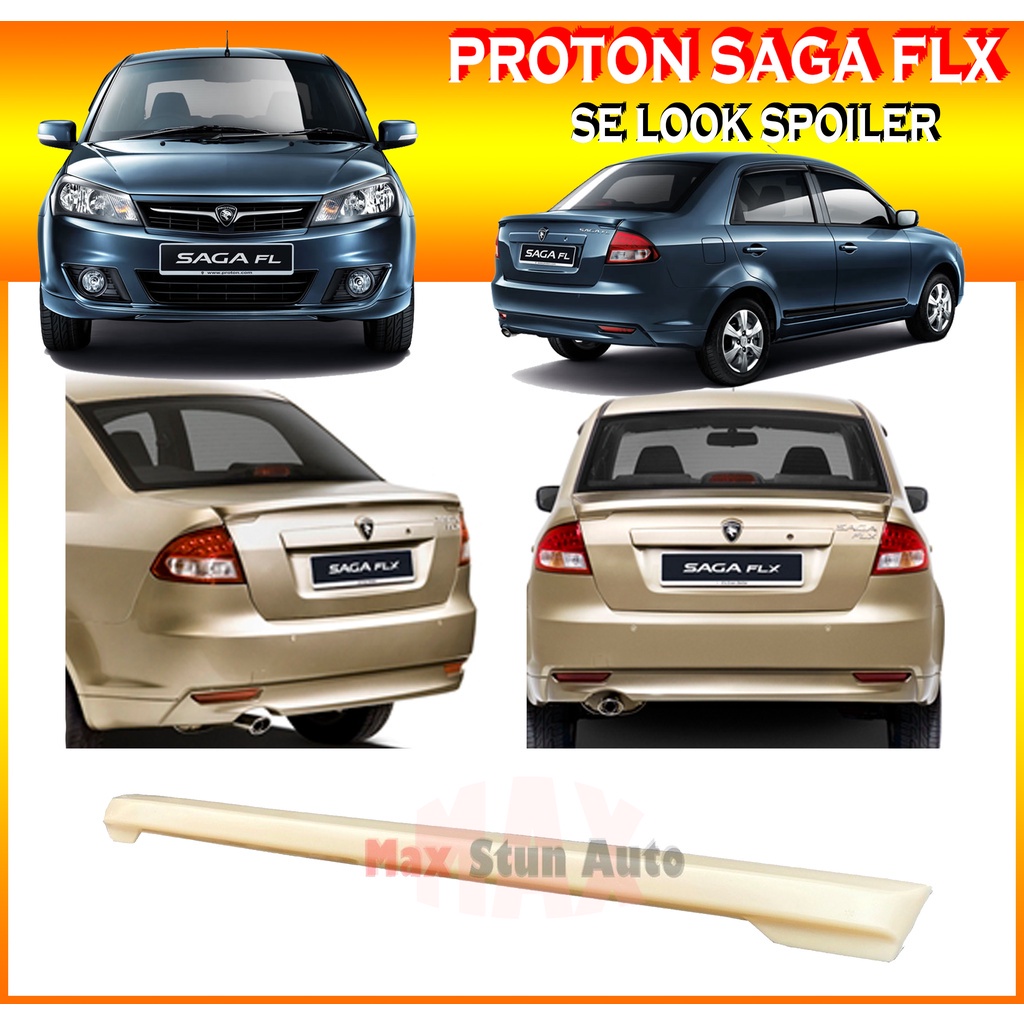 PROTON SAGA FLX BLM SE STYLE REAR TRUNK SPOILER DUCKTAIL SE ABS BONNET LIP CAR SPOILER CAR