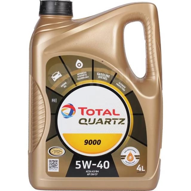 100 Original TOTAL QUARTZ 9000 5w40 4L Fully Synthetic SN Engine Oil