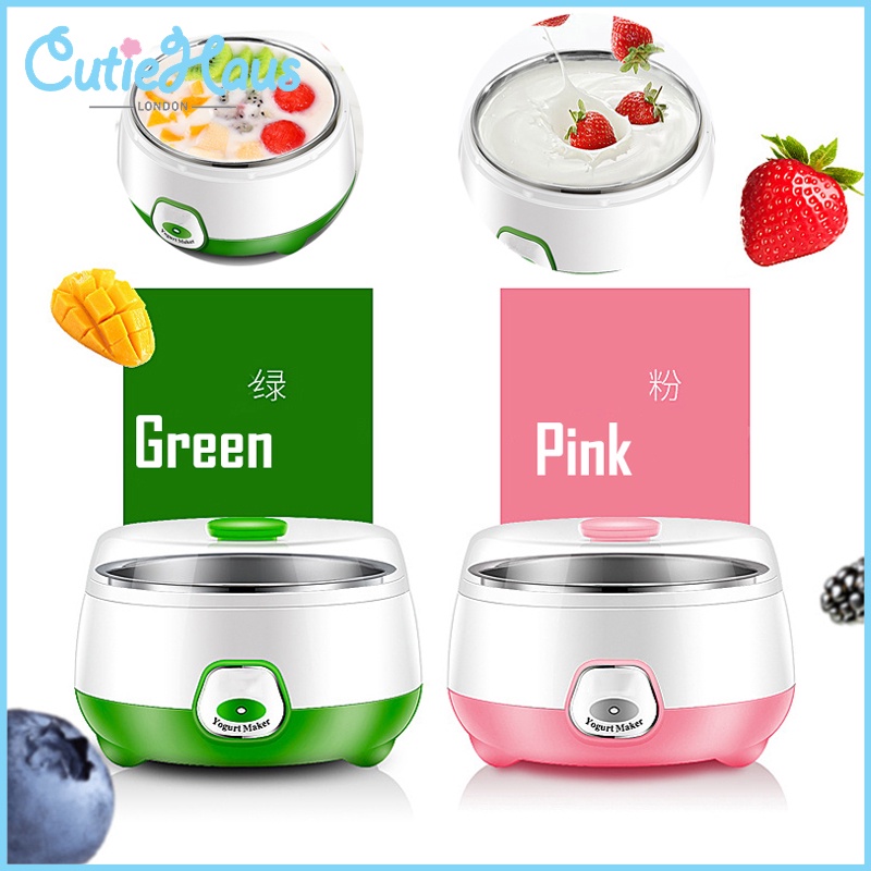 Cutiehaus 1L Electric Automatic Yogurt Maker Machine Yoghurt DIY Tool Stainless Steel Liner Bowl Kitchen Appliance