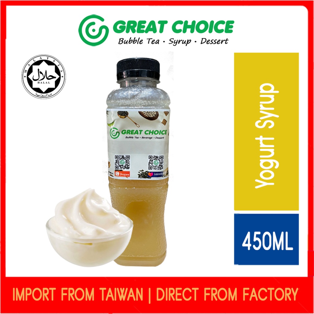 HALAL Yogurt Syrup 450ml Taiwan Import / yoghurt / fruit tea mix ice
