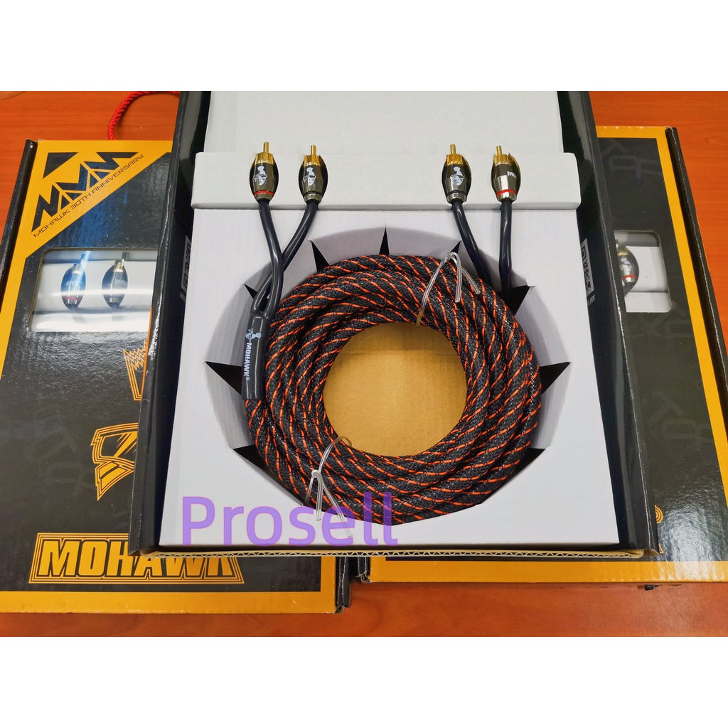 Mohawk METAL HEAD RCA Cable 1.0 meter , 2.0 meter and 5.0meter Wire RCA
