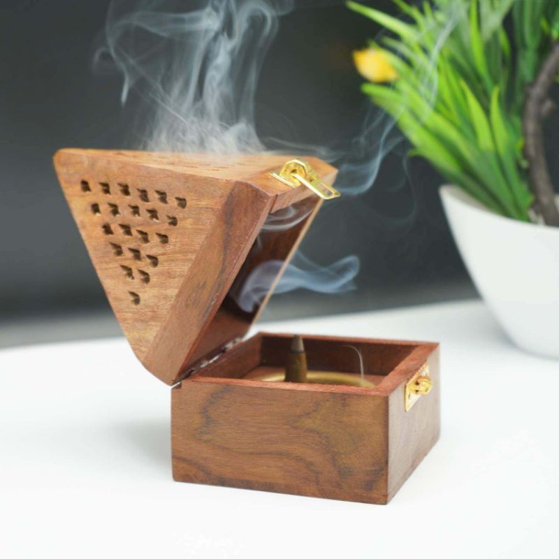 WOODEN PYRAMID SHAPE DHOOP BATTI STAND. Shopee Malaysia