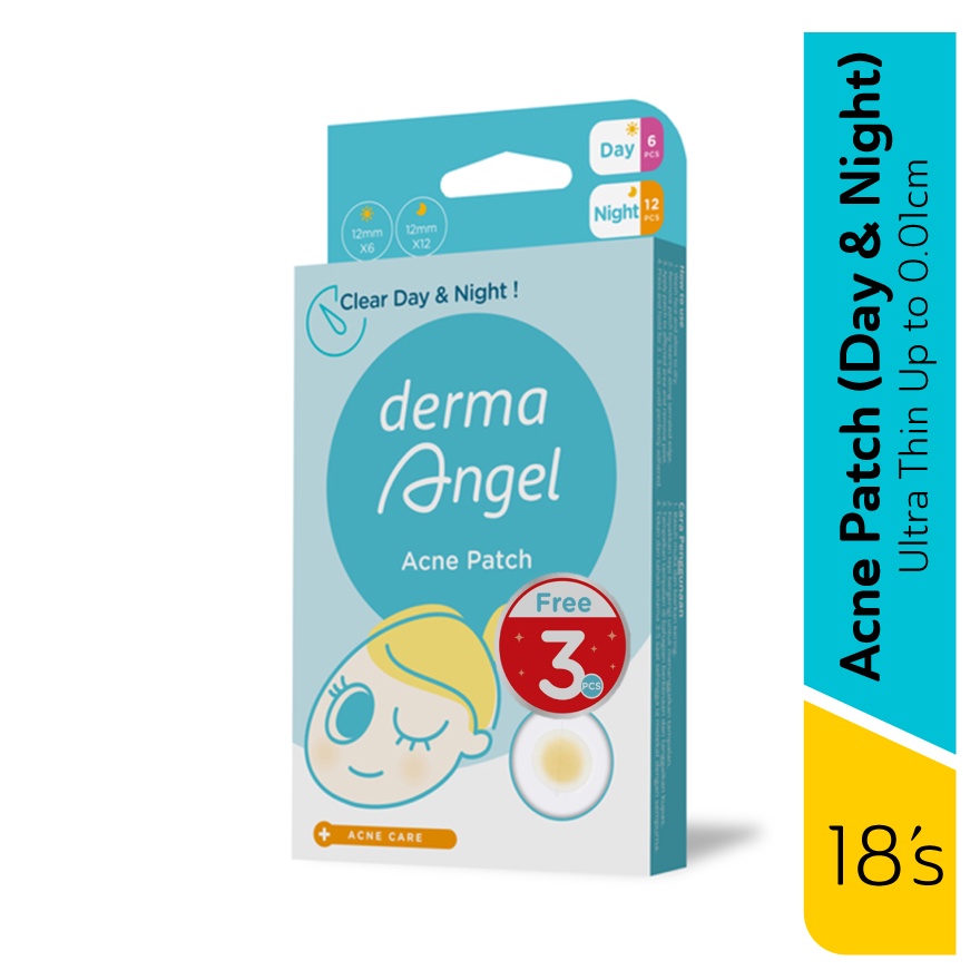 DERMA ANGEL Acne Patch Day & Night 6 + 12's | Shopee Malaysia