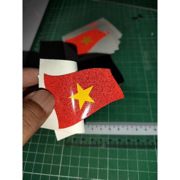 Stickers Bendera Vietnam pantulan cahaya | Shopee Malaysia