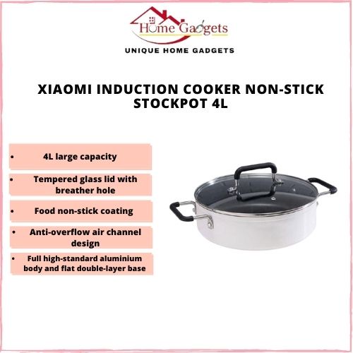 Xiaomi Mijia Non-Stick Stockpot 4L Dishwasher Safe Aluminum Covered Soup Pot Mi Home for Induction Cooker