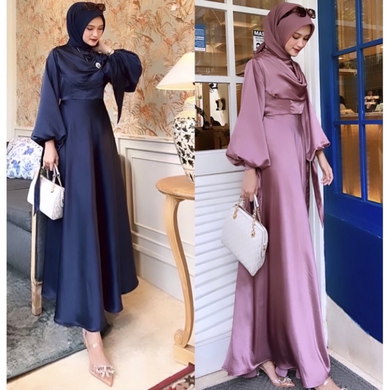 ZARA Baju kurung 2023 Silk full furing Raya wanita dari INDONESIA dress ...