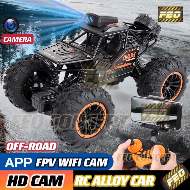 [APP+HD CAM]FEO Camera RC Car With Camera Wifi Fpv Remote Control Car Kereta Control High Speed