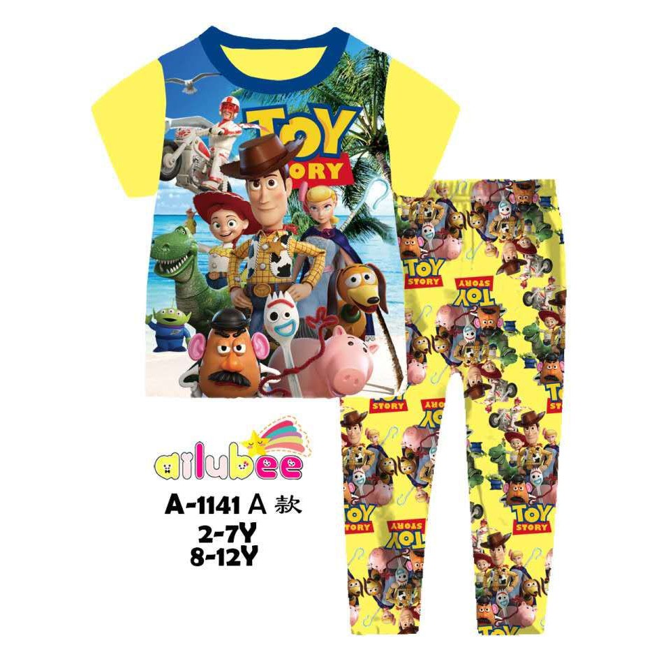 212Y TOY STORY Pyjamas Kids Sleepwear TOY STORY Set Shopee Malaysia