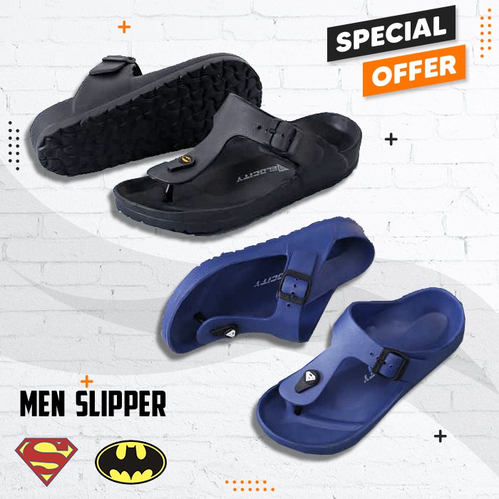 Sandal Selipar Lelaki Murah Batman Superman Original Slipar Men Viral