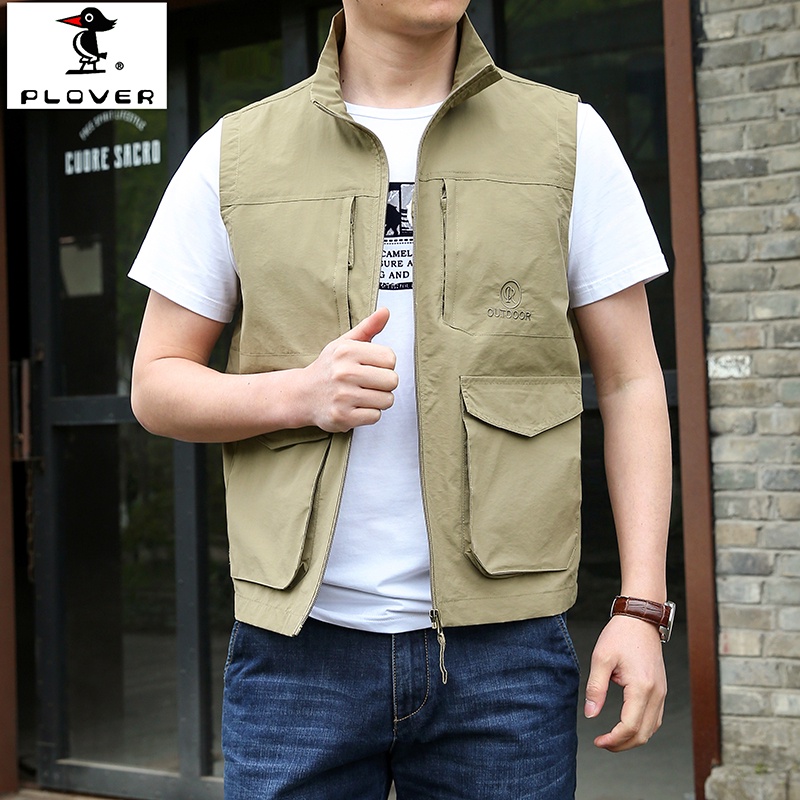 Raya 2024 PLOVER Multi-Pocket Men's Tactical Vest Fishing Equipment Jacket Photography Sleeveless