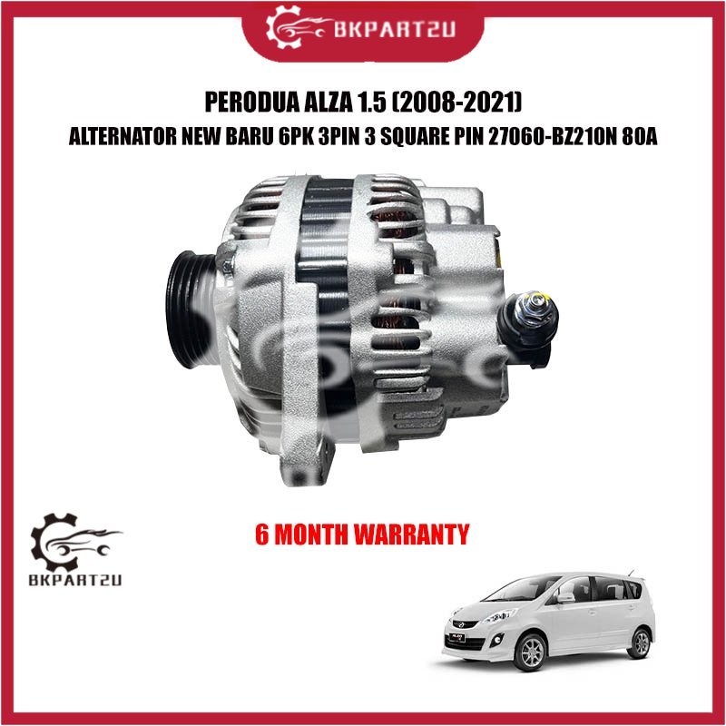 PERODUA ALZA 1.5 (20082021) ALTERNATOR NEW BARU 6PK 3PIN 3 SQUARE PIN