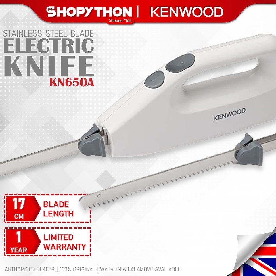 KENWOOD Electric Knife KN650A (100w) White Bread Loaf Slice Frozen Food