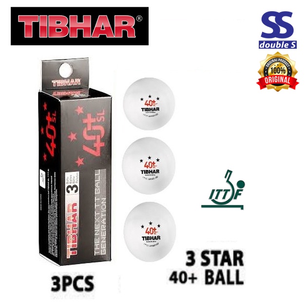 TIBHAR Table Tennis Ball / Bola Ping Pong /3 star 40+ SL (3PCS/Box
