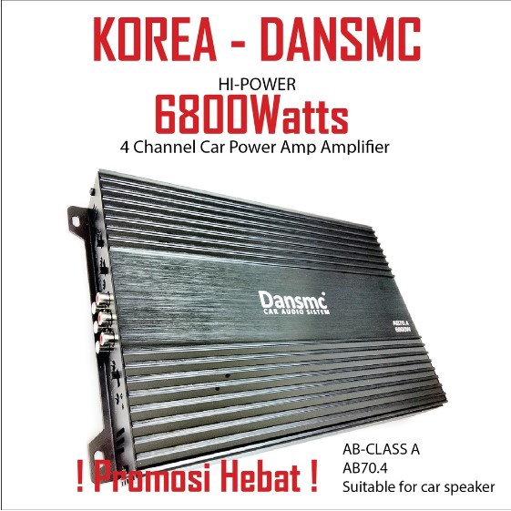 Korea Car Amplifier/Kereta amplifier high power car 4 channel AMP MAX
