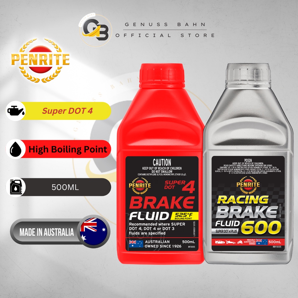 PENRITE Racing Brake Fluid / Super DOT 4 Brake Fluid Plus High Boiling