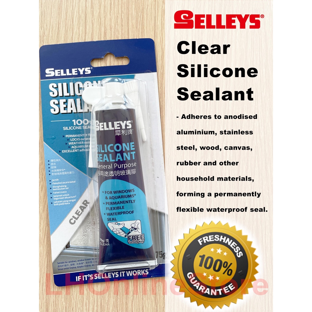 (100 Freshness Guarantee!!!!!) SelleysClear Silicone Sealant (General