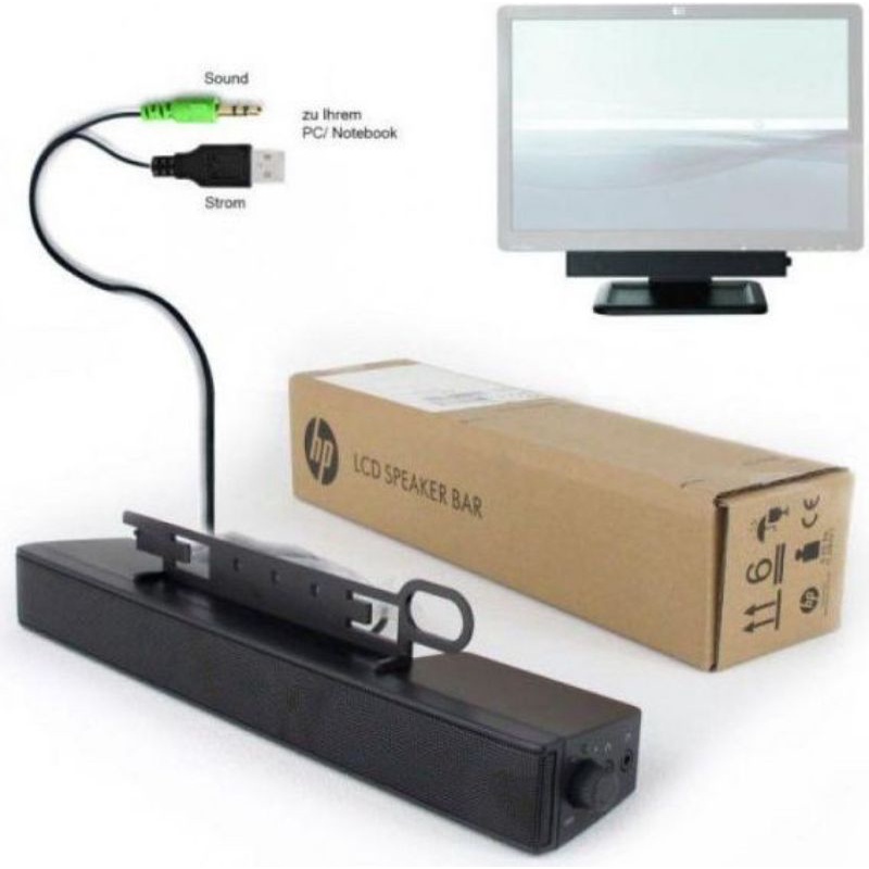 HP Monitor Speaker Bar H108 Power USB Shopee Malaysia