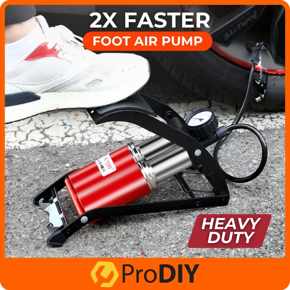 PRODIY Portable Pump Foot Pump tyre Pam Kaki Angin Tayar Tire Inflator ...