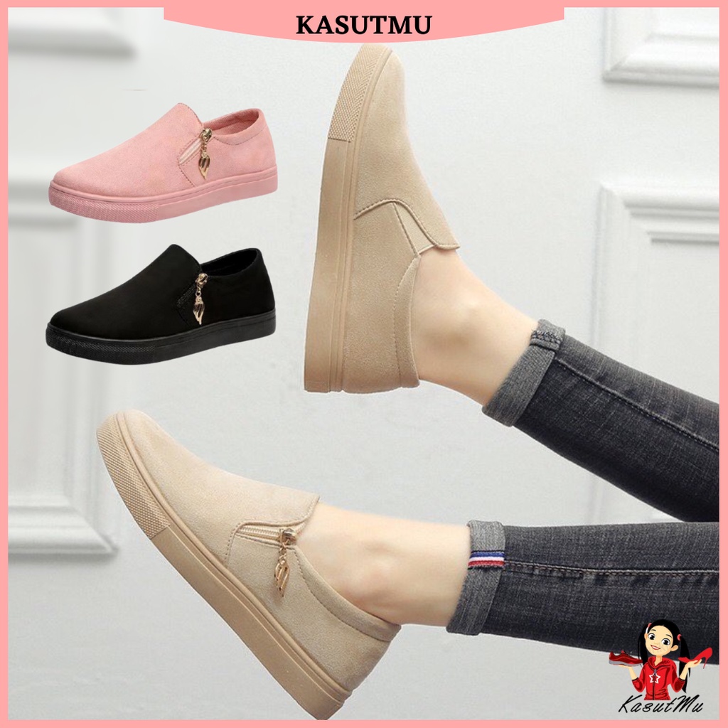 KASUTMU Women Shoes Muse Slip On kasut perempuan Sneaker Kasut wanita ...