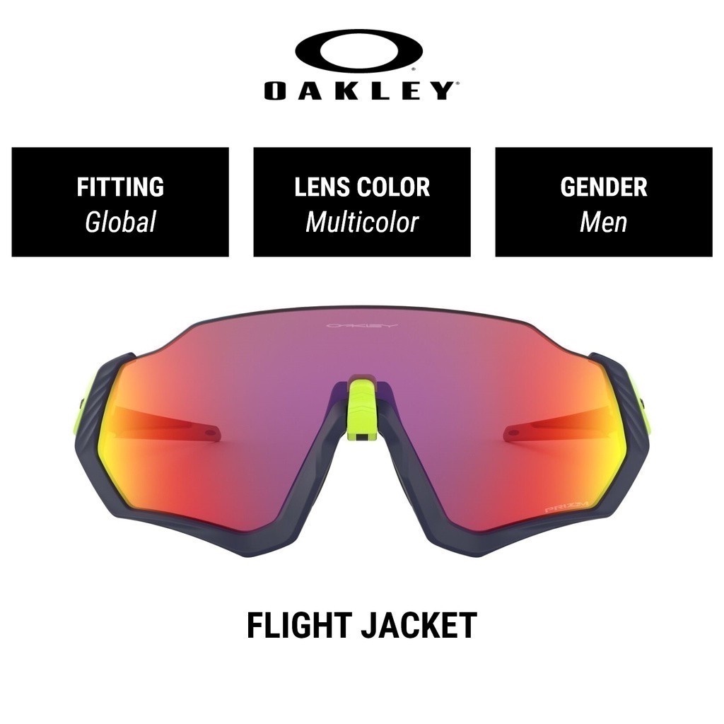 Oakley Flight Jacket Men Global Fitting Prizm Sunglasses (137 mm) OO9401  940105 | Shopee Malaysia