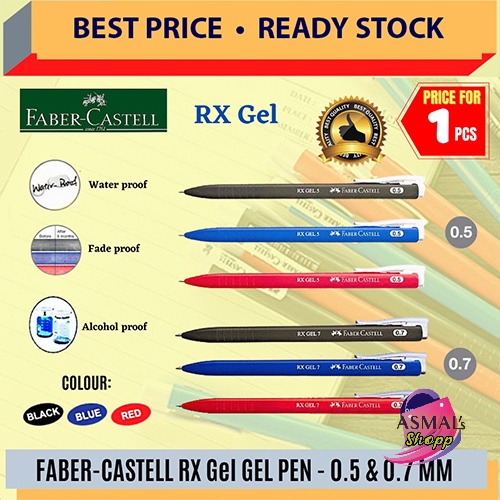RX Gel Pen 0.5 0.7 / Gel Ink Pen / Pen Menulis / Faber Castle Gel Pen
