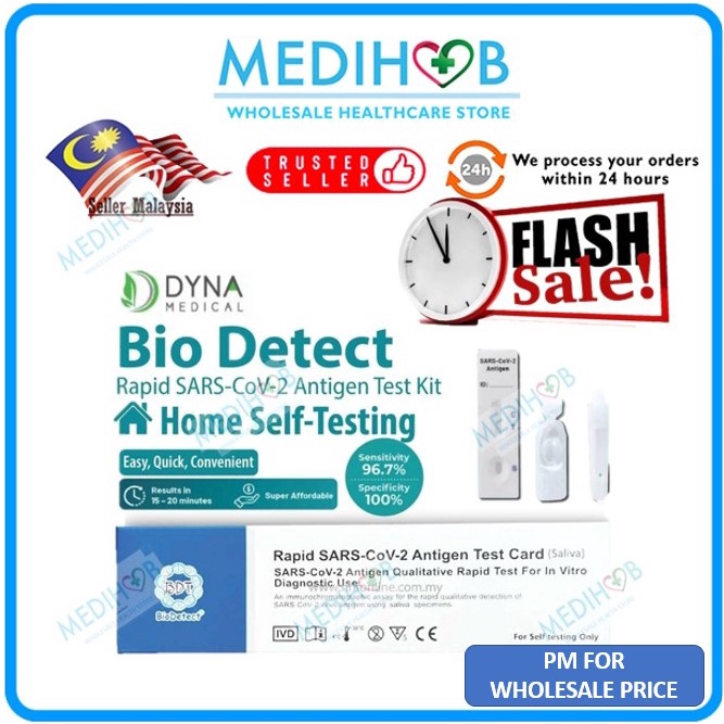 [FLASH SALES] BioDetect Covid 19 Saliva Antigen Test Kit EXP 8/2023