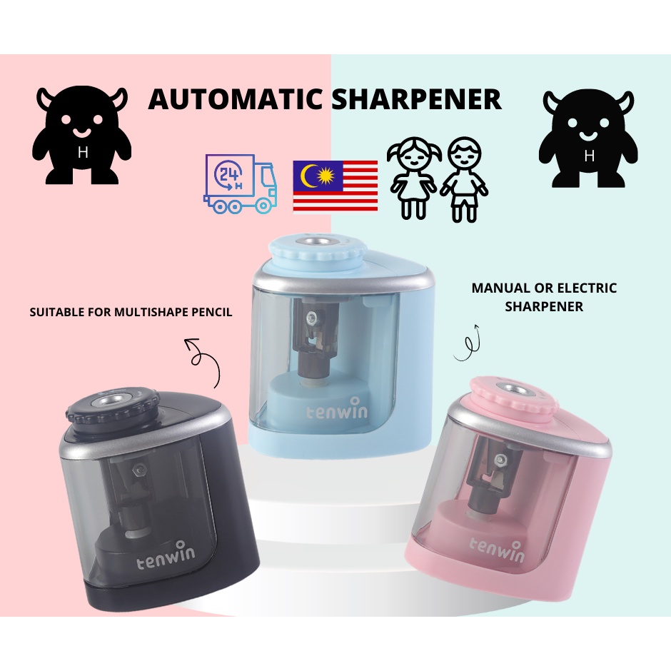 Sharpener pencil automatic automatic sharpener kid friendly stationari