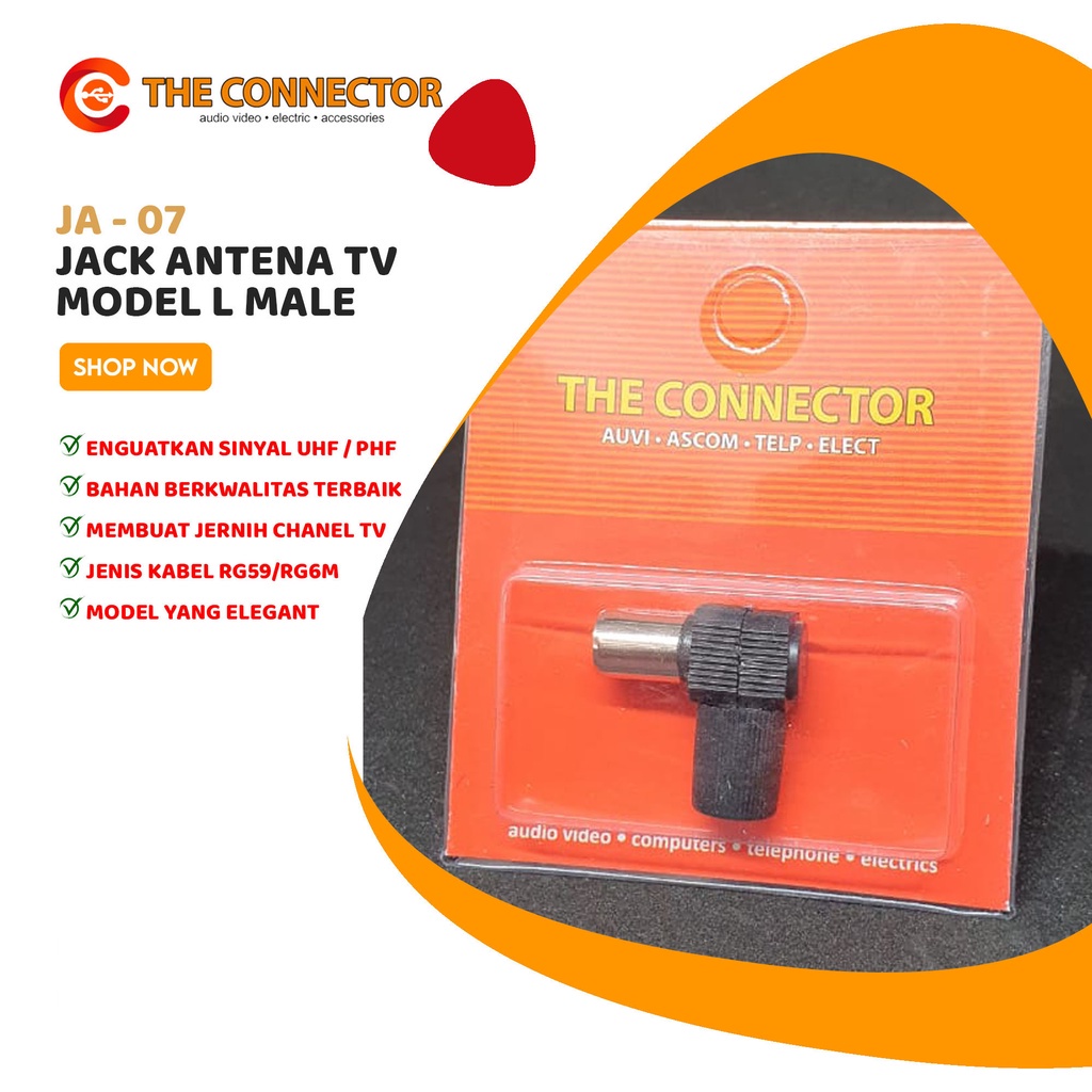 Brown TV Antenna JACK Bent MALE Plastic PVC White JACK Antenna MODEL L Shopee Malaysia