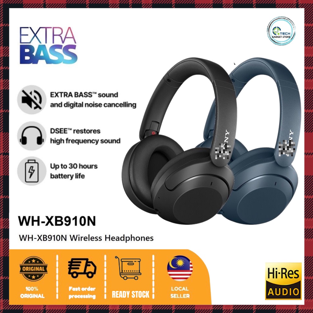 Bluetooth Sony WH-XB910N Wireless Noise Cancelling Headphones Oem On-Ear Headphones Headset