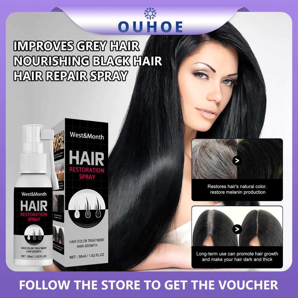 West&Month Hair Growth Tonic Treatment Serum， Growth Spray Restoration Black  Hair Anti Hair Loss White Hair Repair Hair Loss Product Hair serum 生发油  生发维生素 | Shopee Malaysia
