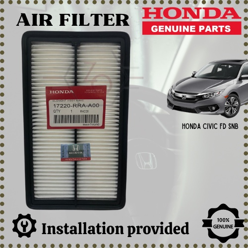 ORIGINAL HONDA AIR FILTER HONDA CIVIC FD SNB 2.0 20062011 (THAILAND) (17220RRAA00) Shopee